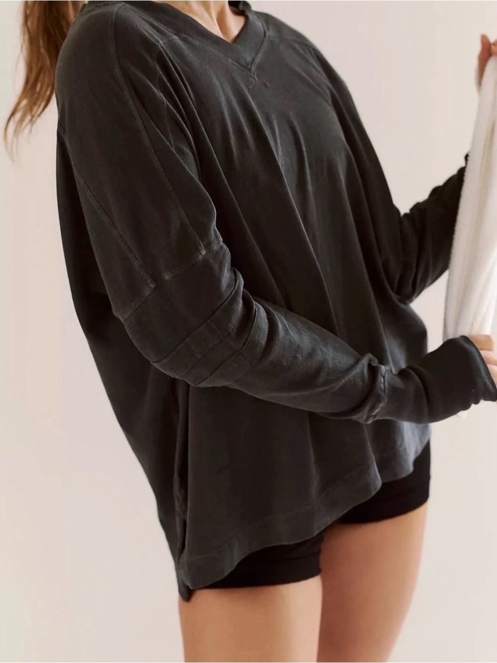Free People All Star Layer- Black Size XS Oversized BNWT